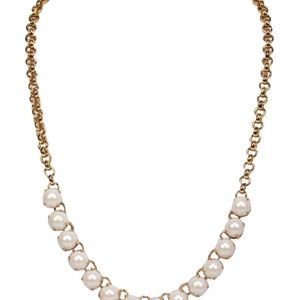 Kate Spade - Gold-Toned Faux Pearl Chain Necklace